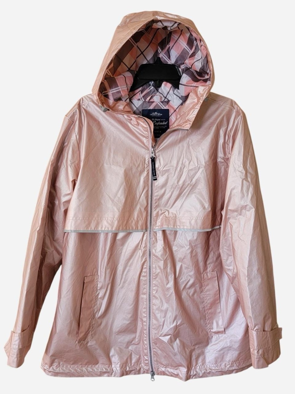 Charles River Women's Metallic Pink Rain Jacket